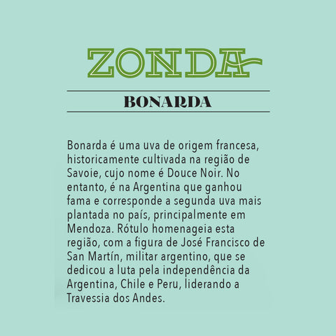 Vinho Fino Tinto Seco Zonda Bonarda