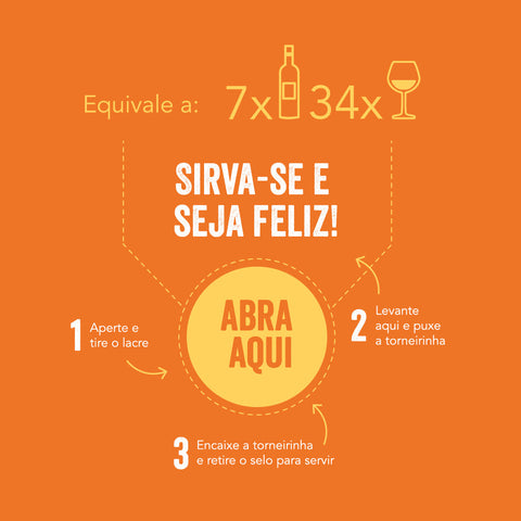 Bag in Box Vinho Branco Chardonnay Degradê