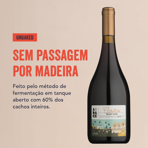 Vinho Tinto Pinot Noir Caritas Unoaked