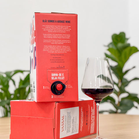 Kit 2 Bag in box  Vinho Tinto Marselan Vassal