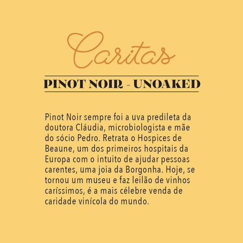 Vinho Tinto Pinot Noir Caritas Unoaked