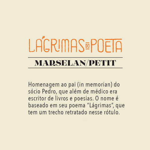Vinho Tinto Marselan/Petit Verdot Lágrimas do Poeta