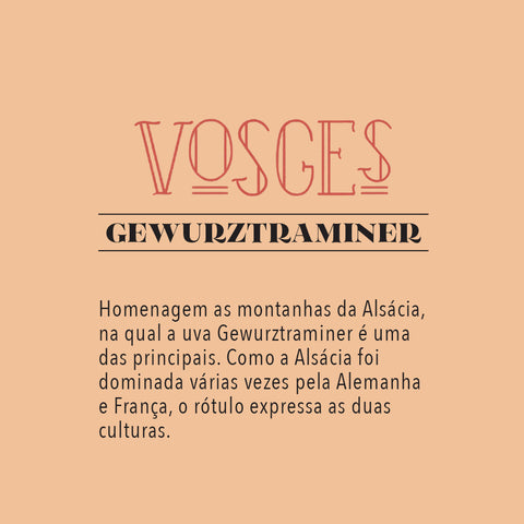 Vinho Branco Gewurztraminer Vosges